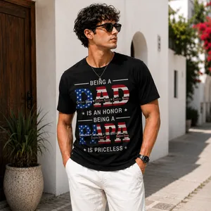 Being A Dad Is An Honor Being A Papa Is Priceless Custom Name T-Shirt