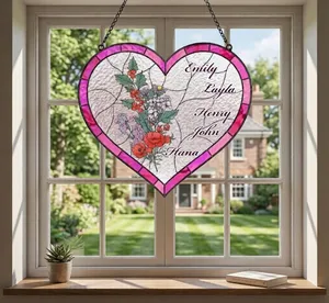 Personalized Family Birth Flower Suncatcher Gift