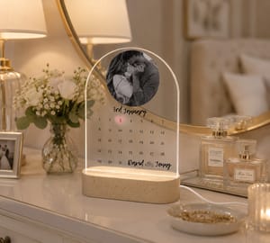 Personalized Custom Photo Calendar Night Light Wedding Gift