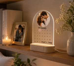 Personalized Custom Photo Calendar Night Light Wedding Gift