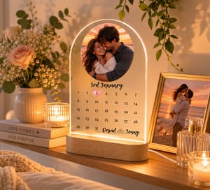 Personalized Custom Photo Calendar Night Light Wedding Gift