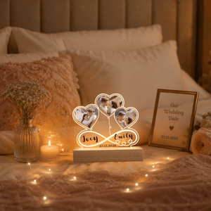 Custom Photo LED Lamp Wedding Gifts For Wedding Couple