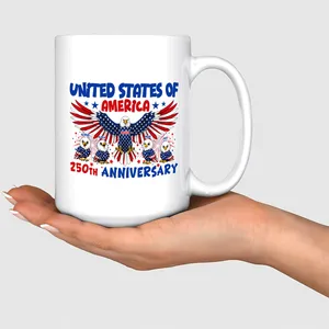 United States of America 250th Anniversary Mug | Patriotic Eagle Coffee Mug | USA 1776-2026 Celebration Cup | Fourth of July Gift | American Pride Mug
