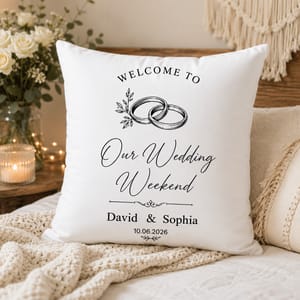 Wedding Memory Pillow Cover – Personalized Bride & Groom Keepsake Gift