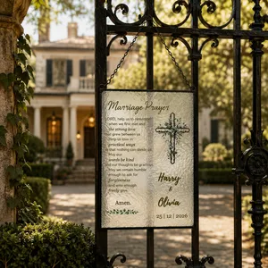 Christian Marriage Prayer Suncatcher Wedding Gift For Newlyweds