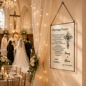 Christian Marriage Prayer Suncatcher Wedding Gift For Newlyweds