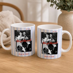 Personalized Couple Photo Mug, Custom Wedding Picture Coffee Mug, Anniversary Gift for Couples, Romantic Photo Mug, Multi-Color Ceramic Mug