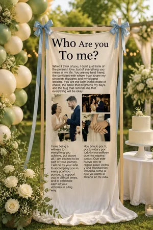 Personalized "Who Are You To Me" Fabric Banner