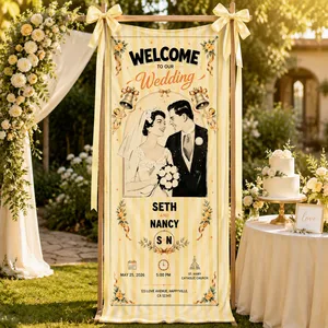 Personalized Wedding Vintage Portrait Banner