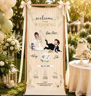 Personalized Wedding "Game Over" Banner