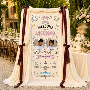 Personalized Wedding Cute Doodle Banner