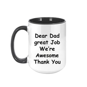 Custom Kids Photo Face Mug for Dad – Personalized Photo Stick Figure Mug, Father's Day Gift from Kids