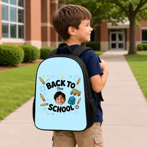 Personalized Back to School Kids Backpack with Photo & Name – Custom School Backpack for Boys & Girls