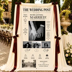 Personalized Wedding Post Newspaper Banner