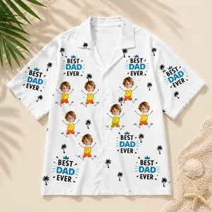 Personalized Best Dad Ever Hawaiian Shirt Upload Picture Custom Name