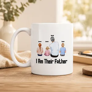 Personalized Dad Mug with Kids Names, I Am Their Father Coffee Mug, Custom Father's Day Gift for Dad, Gift from Kids