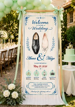 Personalized Wedding "Step Together" Banner