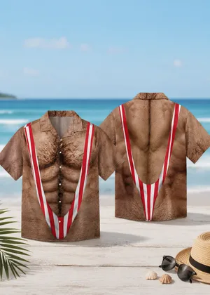 Funny 3D Body Hawaiian Shirt Custom Personalized Beach Shirt Gift