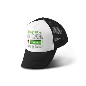 Personalized Back to School Trucker Hat – Custom Photo & Name Kids Mesh Cap | Ready to Learn Design