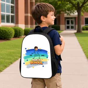 Personalized Back to School Kids Backpack with Photo – Custom Name School Bag Gift for Boys & Girls