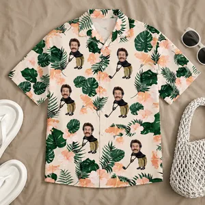 Custom Golf Portrait Hawaiian Shirt – Tropical Golf Custom Face Shirt