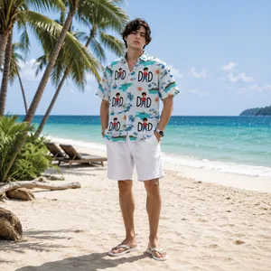 Personalized Dad Photo Hawaiian Shirt - Custom Face Upload, Fun Tropical Vacation Shirt