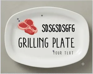 Dad Serves Love Daily - Personalized Grilling Platter - Father's Day Gifts for Husband, Dad, Daddy, Papa, Grandpa