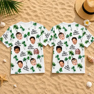 Custom Face Family T Shirt Personalized Adult Vacation Shirt