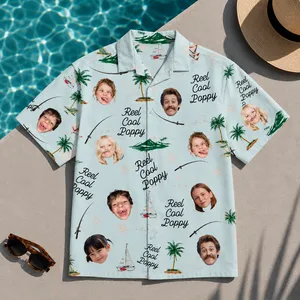 "Real Cool Dad" Hawaiian Shirt – Custom Face Tropical Gift for the World's Best Papa