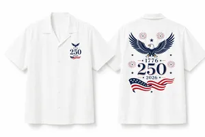 USA 250 Years of Freedom Hawaiian Shirt, Patriotic Eagle Flag 1776-2026 AOP Hawaii Shirt