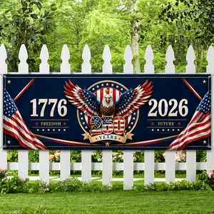 250 Years 1776–2026 Banner Flag | Happy 250th Birthday USA Banner Flag | Patriotic 4th of July Banner