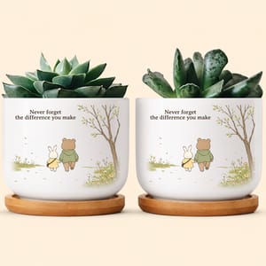 Never Forget The Difference You Make Thank You Teacher - Personalized Plant Pot