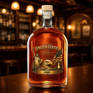 United States Of America 250th Anniversary, Personalized Whiskey Bottle