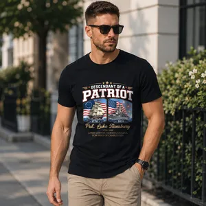 Custom Name Descendant Of A Patriot Dark Shirt | Patriotic Tee Gift For 250 Years Anniversary