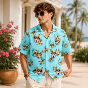 Tropical Floral Coconut Shirt - Custom Pet Photo Hawaiian Shirt, Personalized Pet Shirt