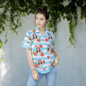 Grapefruit Orange Tropical Shirt - Personalized Portrait Hawaiian Shirt