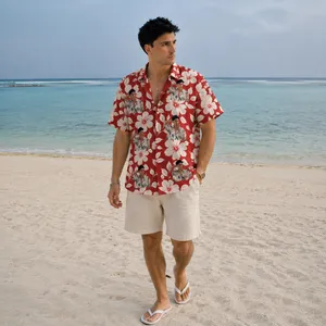 Hibiscus Print Hawaiian Shirt - Custom Portrait Tropical Shirt