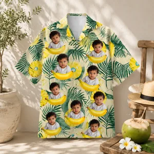 Personalized Custom Human And Pet Hawaiian Shirt Banana Tropical Fruit Summer Vacation Gift