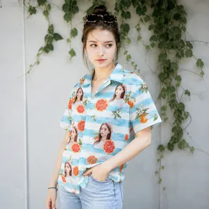 Grapefruit Orange Tropical Shirt - Personalized Portrait Hawaiian Shirt