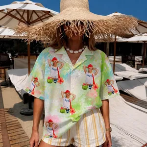 Personalized Face Photo Jellyfish Aloha Shirt, Ocean Vacation Photo Shirt, Family Friends Beach Outfit, Unique Custom Travel Gift