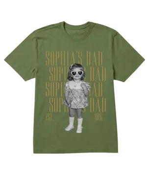 Custom Dad Vintage Photo Shirt, Personalized Father’s Day Tee With Kids Photo, Best Dad Ever Gift