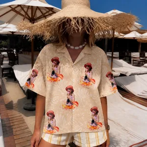 Custom Face Hawaiian Shirt, Personalized Coconut Aloha Shirt, Tropical Photo Vacation Shirt, Family Friends Beach Outfit, Unique Custom Travel Gift