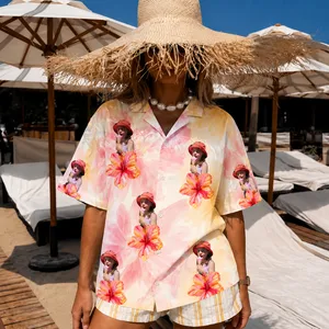 Custom Face Hawaiian Shirt, Personalized Floral Aloha Shirt, Tropical Photo Vacation Shirt, Family Friends Beach Outfit, Custom Summer Gift