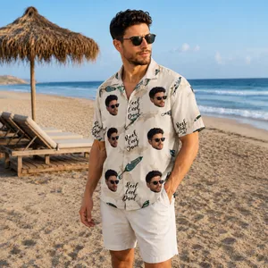 Custom Name Reel Cool Hawaiian Shirt - Custom Face Hawaiian Shirt, Personalized Fishing Shirt for Men