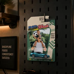 Custom Photo You’re Wheelie Cool Dad Wheels Packaging - Diecast Car Keepsake for Father’s Day