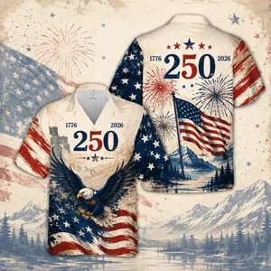 250 Years of Freedom Hawaiian Shirt – USA 250th Anniversary Eagle Patriotic 1776–2026 Button-Up Shirt