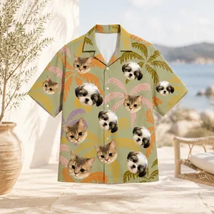 Personalized Custom Face Hawaiian Shirt Tropical Palm Tree Summer Vacation Gift