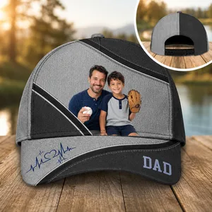 Personalized Father's Day Gifts,Custom Photo Daddy Grandpa Father's Day Classic Cap