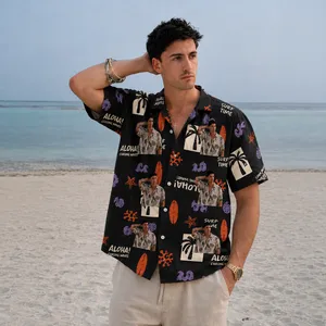 Surfboard Tropical Hawaiian Shirt - Personalized Hawaiian Vacation Shirt, Custom Face Photo Aloha Shirt