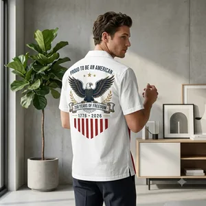 Vintage 250 Years American Flag Hawaiian Shirt, 1776 - 2026 Patriotic Eagle Shirt, USA Freedom AOP Hawaii Shirt / Adult
